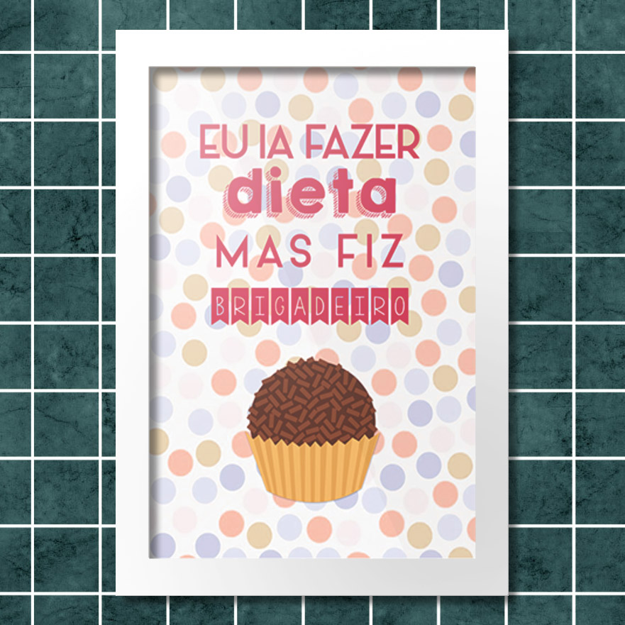 Quadrinho Decorativo - Fiz Brigadeiro
